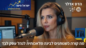מה קורה כשנותנים לבינה מלאכותית לנהל עסק לבד – הדס אדלר בתוכנית הכלכלית של ישראל פישר בגלי צהל